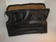 Antique Black Leather Doctor ' S/ Duffel Bag W/talon Crest Latch Zipper & Buckled Doctor Bags photo 4