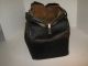 Antique Black Leather Doctor ' S/ Duffel Bag W/talon Crest Latch Zipper & Buckled Doctor Bags photo 6