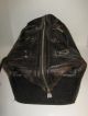 Antique Black Leather Doctor ' S/ Duffel Bag W/talon Crest Latch Zipper & Buckled Doctor Bags photo 7
