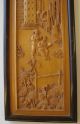 Vintage Chinese Carved Wood Panel Picture Children In Modern City Scene Paintings & Scrolls photo 1
