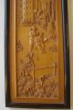 Vintage Chinese Carved Wood Panel Picture Children In Modern City Scene Paintings & Scrolls photo 2