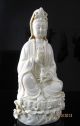 True Chinese Dehua Porcelain Kwan - Yin Guanyin Sest Statue Buddha photo 2