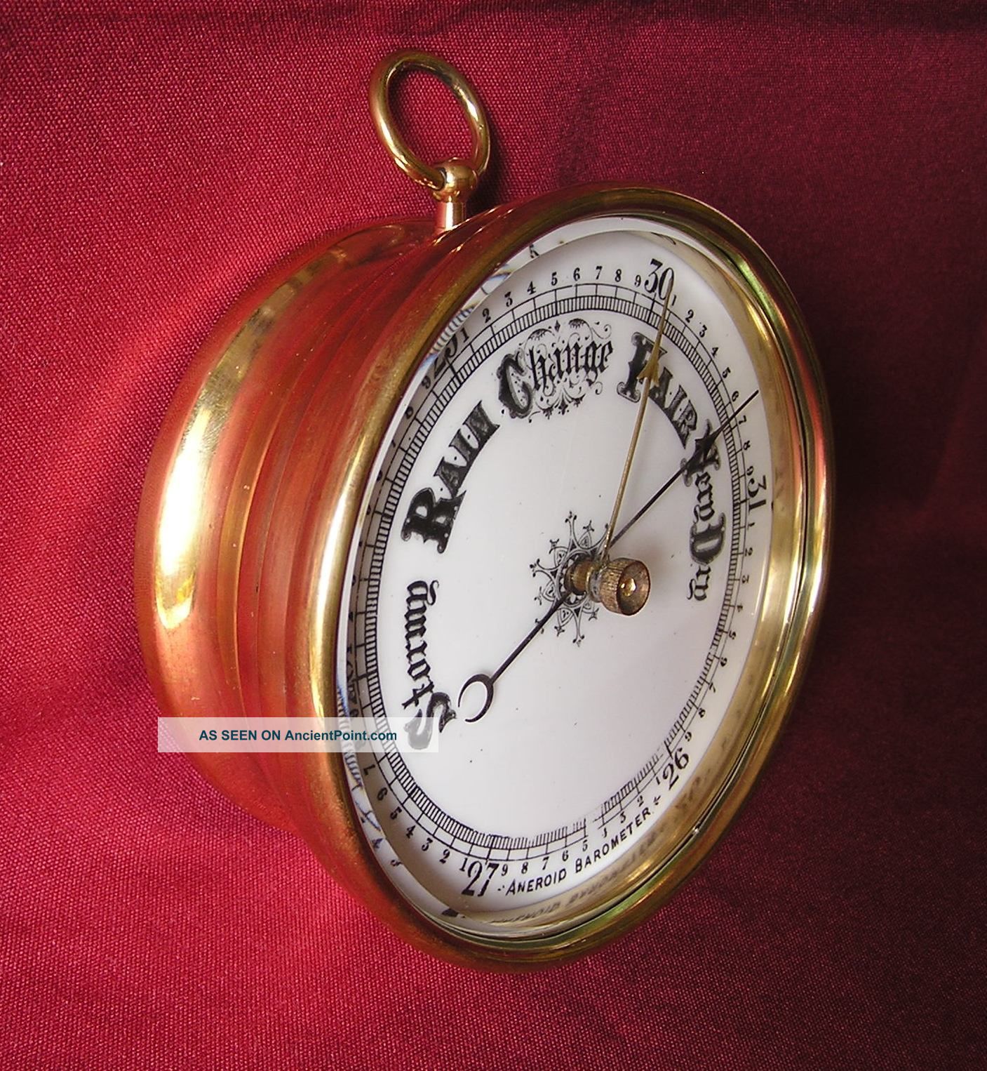 Antique Aneroid Wall Barometer - Porcelain Dial 1900 Science & Medicine (Pre-1930) photo