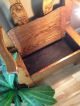 Moving Sale Antique Oak Hall Tree With Flip Top Seat 1900-1950 photo 4