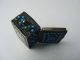 Solid Silver Pill Box Amulet Case Pillbox W/turquoise Persia Middle East C1800s Boxes photo 9