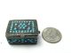 Solid Silver Pill Box Amulet Case Pillbox W/turquoise Persia Middle East C1800s Boxes photo 10