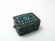 Solid Silver Pill Box Amulet Case Pillbox W/turquoise Persia Middle East C1800s Boxes photo 2
