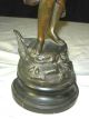 1890 ' S Art Nouveau Bronze Sculpture Lady Holding Flower Signed E.  Fuchs (emil) Art Nouveau photo 3