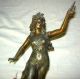 1890 ' S Art Nouveau Bronze Sculpture Lady Holding Flower Signed E.  Fuchs (emil) Art Nouveau photo 7