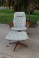 Mid Century Modern George Mulhauser Lounge Chair And Ottoman By Plycraft,  White Mid-Century Modernism photo 1