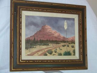 Plein Air American Desert Canyon Landscape Cal Henderson Painting photo