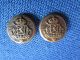Antique Brass Ornate Crest Buttons,  Brass Shanks 3 Vintage Collectible Buttons Buttons photo 3