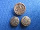 Antique Brass Ornate Crest Buttons,  Brass Shanks 3 Vintage Collectible Buttons Buttons photo 5