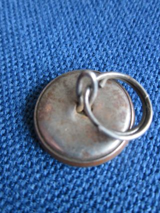 Antique Brass Pay Day Button,  Brass Shank,  Ring Loop Vintage Collectible photo