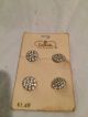 4 Vintage La Mode Clear Jewel Rhinestone Metal Buttons Card Buttons photo 1