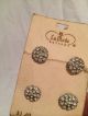 4 Vintage La Mode Clear Jewel Rhinestone Metal Buttons Card Buttons photo 3