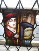 Antique 19th Cent Gothic Revival Period Leaded Stain Glass Window W Family Crest Pre-1900 photo 3