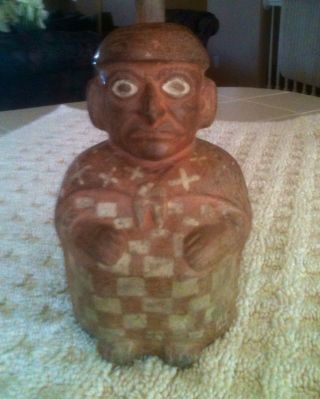 Inca Treasures Ltd Pre Columbian Moche Stirrup Vessel,  Pottery,  Artifact Art Coa photo