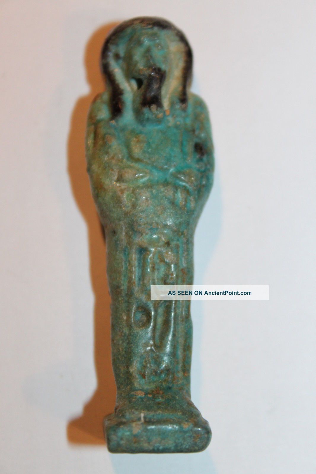Good Quality Ancient Egyptian Ushabti With Heiroglyphics 26th Dyn Egyptian photo