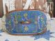 Antique Norwegian Dtd 1891 Bridal Basket Tine Box Orig Paint Rosemaling Sewing Boxes photo 2