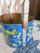 Antique Norwegian Dtd 1891 Bridal Basket Tine Box Orig Paint Rosemaling Sewing Boxes photo 6