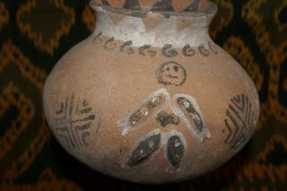 1980 ' S Rare Older Handmadetimor Vermasse Terracotta Pottery Pot Relief Motif P21 photo