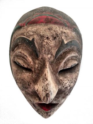 Old Womens Mask From Java 1940 ' S,  Indonesia.  Vintage Tribal Ethnic Exotic photo