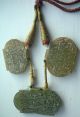 Rare Ancient Chinese Jade Three Plaque Calligraphy Pendant. Necklaces & Pendants photo 1