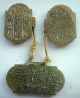 Rare Ancient Chinese Jade Three Plaque Calligraphy Pendant. Necklaces & Pendants photo 2