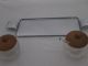 Art Deco Revere Copper & Brass Cordiality Tray Clear Glass Conditments,  Wood Top Art Deco photo 3