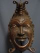 Outstanding Bronze Ceremonial Mask On Custom Made Base,  Gabon Sculptures & Statues photo 1