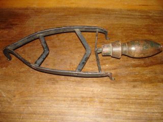 Antique Primitive Large 1800 ' S Wrought Iron Hearth Trivet.  Ex Condition.  Look photo