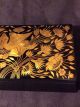 Vintage Black Lacquer Wood And Gold Leaf Ornate Covered Box Boxes photo 3