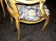 19th C.  Elegant French Polychrome Diminutive Louis Xv Fauteuils Arm Chairs 1800-1899 photo 9