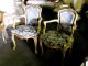 19th C.  Elegant French Polychrome Diminutive Louis Xv Fauteuils Arm Chairs 1800-1899 photo 3