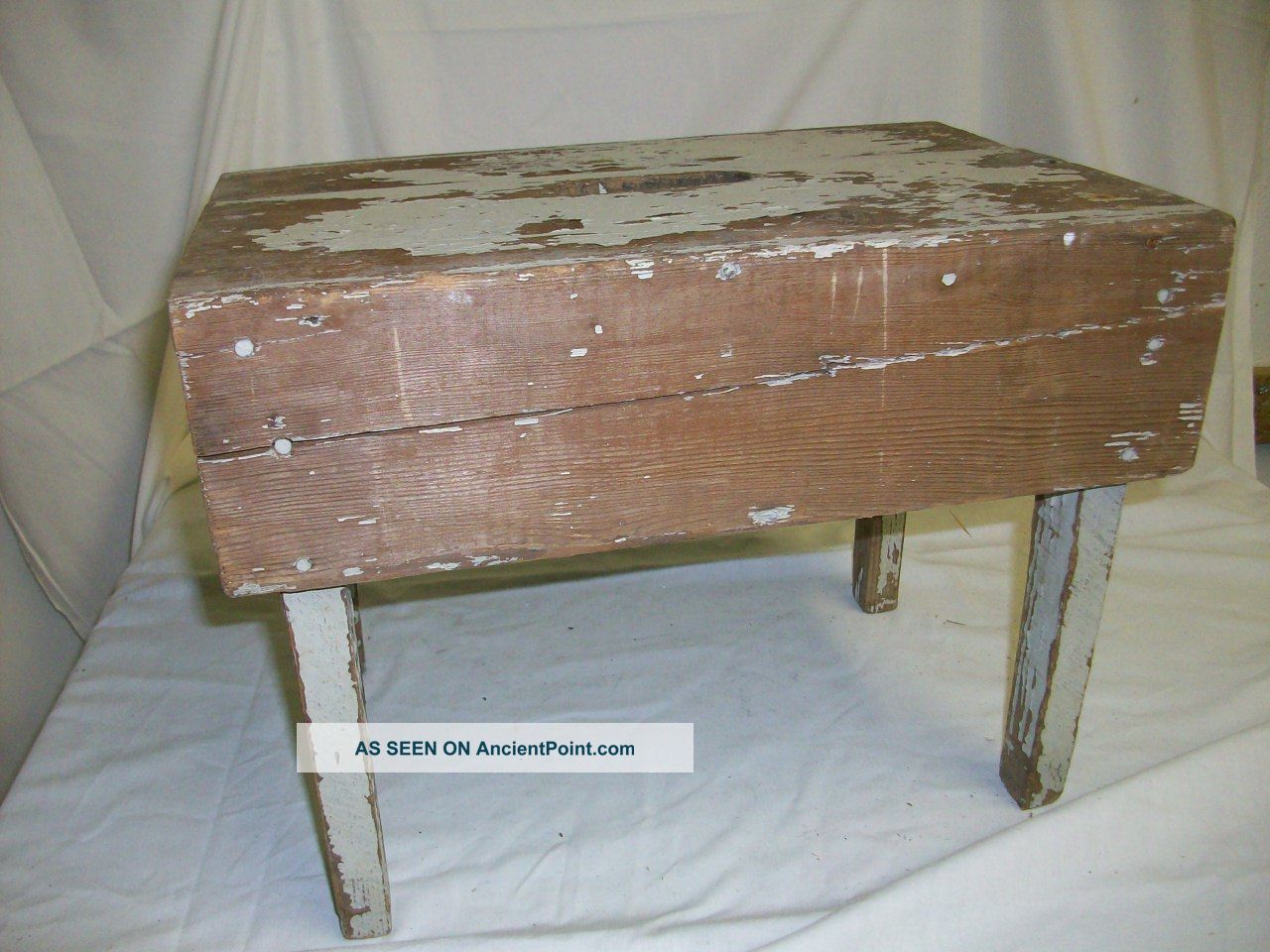 Antique Primitive Wooden Milking Stool/bench Full Of Character Unknown photo