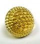 Antique Charmstring Glass Button Honey Berry Top Fluted Border Swirl Back Buttons photo 1