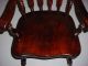 Ethan Allen Antiqued Pine High Back Catkin Arm Chair Old Tavern Finish Post-1950 photo 1