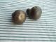 Two Antique Horse Harnes Hanes Knobs,  Solid Unpolished Brass,  Free S/h Primitives photo 1