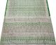 Vintage Saree Pure Silk Floral Printed India Sari Fabric Green Craft Art Deco Other photo 3