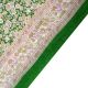 Vintage Saree Pure Silk Floral Printed India Sari Fabric Green Craft Art Deco Other photo 4