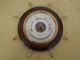 Vintage West German Old Wooden And Brass Nautical Barometer Barigo - Ships Wheel Other photo 4
