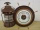Vintage West German Old Wooden And Brass Nautical Barometer Barigo - Ships Wheel Other photo 8
