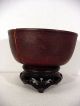 Endo Period Antique And Most Rare Japanese Wooden Tea / Rice Bowl Spiral Carved Bowls photo 3