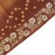 Vintage Saree Pure Silk Bandhni Printed India Sari Fabric Orange Deco Craft 5yd Other photo 1