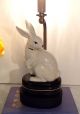 Chinese Export Designer Rabbit Accent Lamp Crackle Glaze Designer Decorator Choc Lamps photo 1