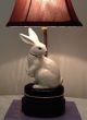 Chinese Export Designer Rabbit Accent Lamp Crackle Glaze Designer Decorator Choc Lamps photo 6