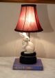 Chinese Export Designer Rabbit Accent Lamp Crackle Glaze Designer Decorator Choc Lamps photo 8