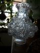 Antique Miniature Pressed Glass Kerosene Oil Lamp Roses Lamps photo 2