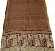 Vintage Saree Pure Silk Printed India Sari Fabric Maroon Deco Craft Art 5yd Other photo 3